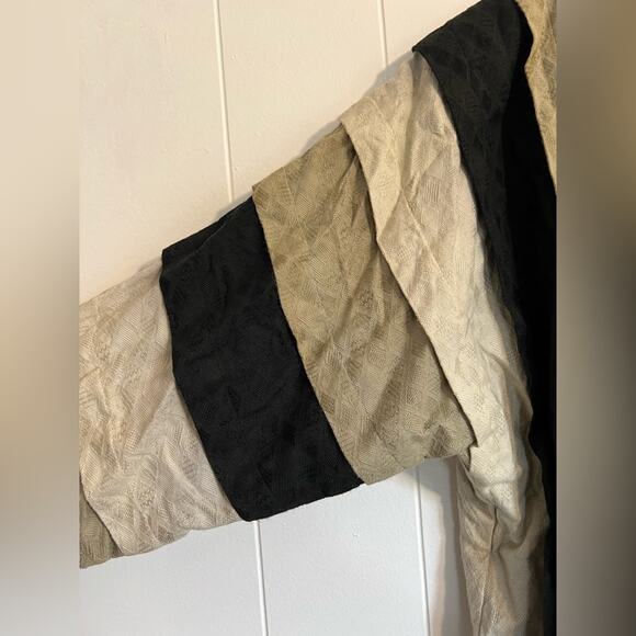 Vintage yak magik cotton linen layering jacket multi layer black neutral shacket - Picture 4 of 9